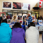 Students at an Art for AIDS Assembly at the Northern Lights Secondary School